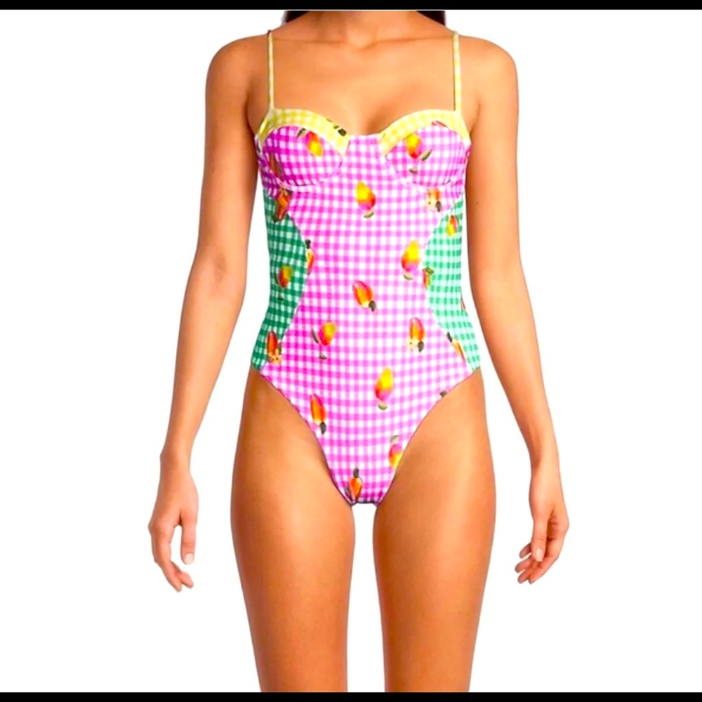 Farm Rio Mix Picnic Swimsuit. Size Small.